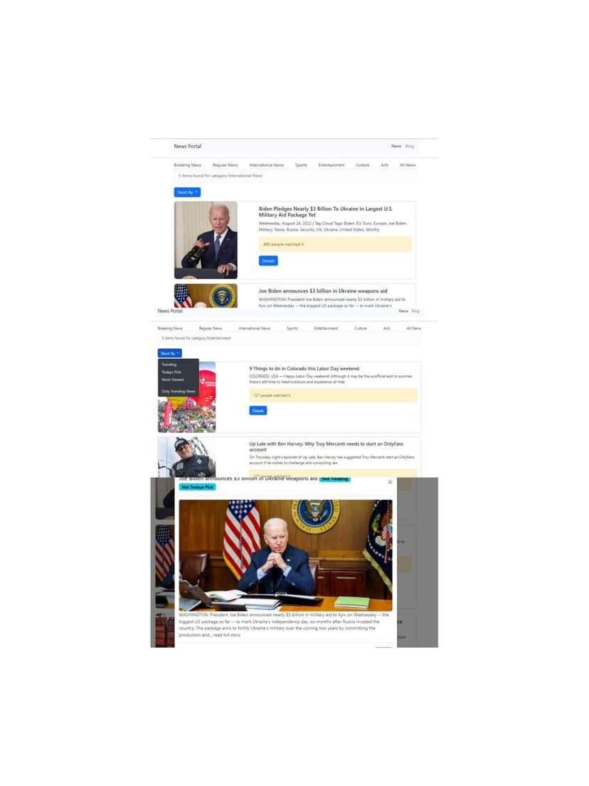 NewsPortal using API